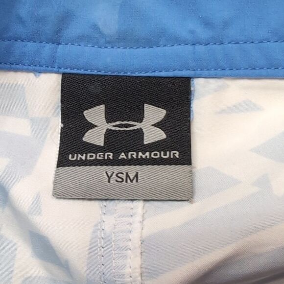 Under Armour Blue Print Swim Board Shorts Sz Youth Small - Picture 4 of 7